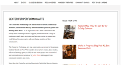 Desktop Screenshot of centerforperformingarts.net