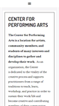 Mobile Screenshot of centerforperformingarts.net